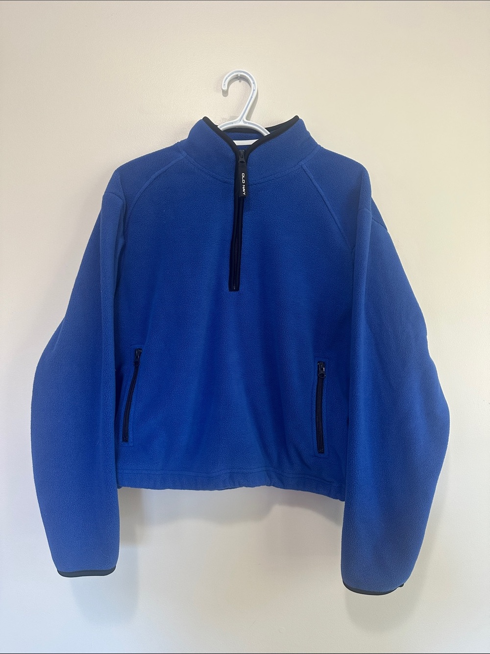 Woman's Blue Half-Zip Fleece Pullover